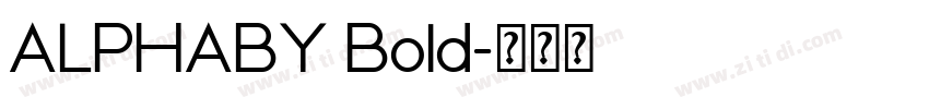 ALPHABY Bold字体转换